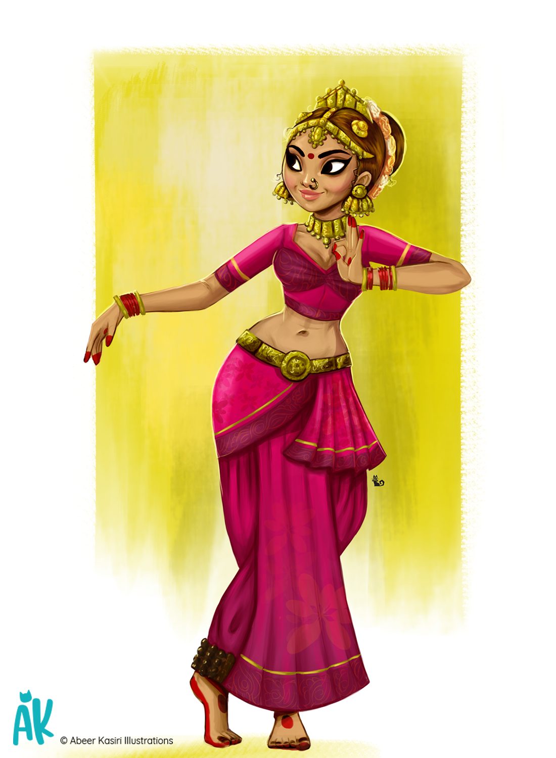 Indian Dancer Character Design