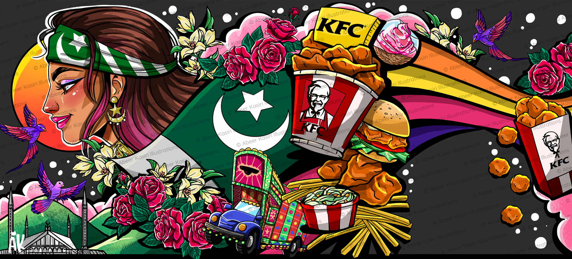 KFC Wall Mural Islamabad